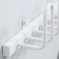 HOMCOM secador elétrico de parede para sapatos, até 55 °C, aço, branco, 76 x 13 x 17 cm(m-4)