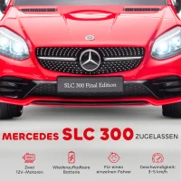 AIYAPLAY Kinder Elektrische Auto met LED-Koplampen, Veiligheidsgordel, Claxon, Muziek, 3-5 km/u, 3-6 Jaar, Rood(m-4)