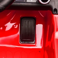 AIYAPLAY Kinder Elektrische Auto met LED-Koplampen, Veiligheidsgordel, Claxon, Muziek, 3-5 km/u, 3-6 Jaar, Rood(m-9)