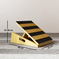 SPORTNOW Portable Slant Board, Adjustable Incline Board Calf Stretcher with Extra Side-Handle Design for Home Gym(m-3)