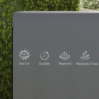 Outsunny Housse de protection pour balancelle de jardin 3 places, toile PE imperméable, anti-poussière, 215x155x150cm, gris foncé(m-4)