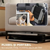 PawHut Pat Pliabil pentru Câini Mari cu Țesătură Tip Plasă, 107x61x20 cm, Gri(m-6)