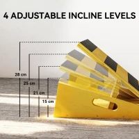 SPORTNOW Portable Slant Board, Adjustable Incline Board Calf Stretcher with Extra Side-Handle Design for Home Gym(m-4)