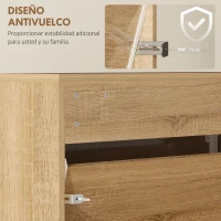 HOMCOM Zapatero Entrada Recibidor con 3 Puertas con Espejo Zapatero Estrecho para 9 Pares de Zapatos 65x17x114,5 cm Natural(m-7)