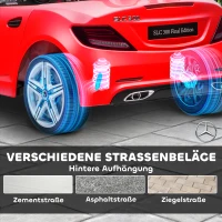 AIYAPLAY Kinder Elektrische Auto met LED-Koplampen, Veiligheidsgordel, Claxon, Muziek, 3-5 km/u, 3-6 Jaar, Rood(m-7)