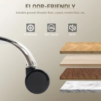 HOMCOM Big and Tall Office Chair 180kg with Spring Cushion, PU Leather - Black(m-8)