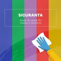 HOMCOM Set de Joc pentru Copii 1-3 Ani cu 7 Blocuri Multicolor în PU și EPE, 170x130x40 cm(m-5)