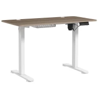 Vinsetto Bureau assis-debout électrique réglable en hauteur avec fonction mémoire, bureau réglable en hauteur 72-116 cm(m-12)