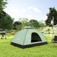 Outsunny Tente de camping 2 personnes camouflage tente dôme légère ventilée facile à monter avec portes zippées(m-10)