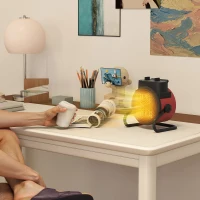 HOMCOM 2000W Portable Ceramic Electric Heater with Fan - Red(m-9)