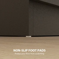 HOMCOM Three-Drawer Simple Bedside Table - Black(m-6)