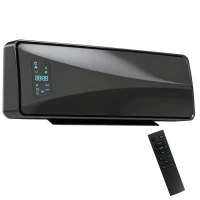 HOMCOM 2000W Ceramic Electric Heater with Fan, Adjustable Thermostat, Wall Mounted - Black(m-11)