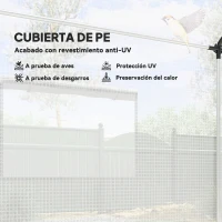 Outsunny Invernadero de Túnel 2x3x2 m con 4 Ventanas de Malla y Puerta con Cremallera Invernadero de Huerto para Jardín Blanco(m-4)