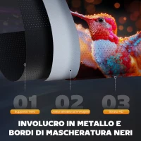 HOMCOM Telo per Proiettore 100" 16:9 Motorizzato con Telecomando, 251x8x168 cm, Bianco(m-9)