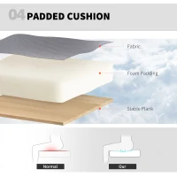 HOMCOM Draughtsman Chair, with Adjustable Lumbar - Charcoal Grey(m-7)