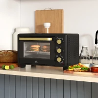HOMCOM 16L Mini 1400W Countertop Oven - Black(m-2)