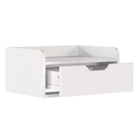 HOMCOM 2er-Set Wand-Nachttische, hängende Nachttische, Schublade, Ablage, Holzoptik, Maße 40L x 30l x 19,5H cm