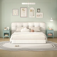 HOMCOM Lot de 2 tables de chevet avec tiroir et compartiment ouvert, 45 x 40 x 55 cm, vert(m-10)