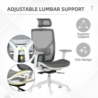Vinsetto Ergonomic Office Chair Mesh Grey(m-5)