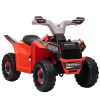HOMCOM Quad électrique pour enfants véhicule à batterie 6V avec marche avant et arrière 70L x 41,5l x 48,5H cm Rouge(m-12)