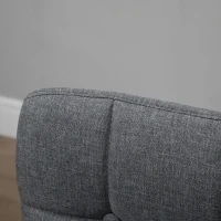 HOMCOM Set 2 Sgabelli da Bar, Sgabelli Cucina con Schienale e Poggiapiedi, Seduta Imbottita in Tessuto e Gambe in Legno, 41.5x47x97.5, Grigio(m-7)