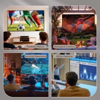 HOMCOM Toile de Projection Manuelle 305 cm Format 16:9 HD 4K/8K pour Intérieur et Extérieur Blanc(m-4)