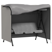 Outsunny Copertura per Dondolo da Giardino con Cerniera Copertura per Mobili da Esterno 177x114x152 cm Grigio