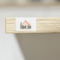 HOMCOM Particle Board Wooden Folding Dining Table Writing Computer Desk PC Workstation Space Saving Home Office Oak & White(m-9)