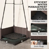 Outsunny Raised Bed for Garden, Raised Garden Bed Planter Box with Trellis, Self Watering, Drainage Holes and Plugs(m-5)