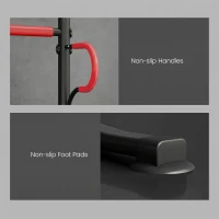 HOMCOM Steel Multi-Use Exercise Power Tower Station Adjustable Height w/ Grips(m-7)