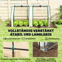 Outsunny Kas met ritsopening, winterbestendige foliekas in staal 180 x 90 x 90 cm Transparant(m-5)