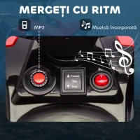 AIYAPLAY ATV 6V pentru Copii, Mașinuță Electrică cu 4 Roți cu Muzică și Faruri LED, pentru Vârstele 3-8 Ani, Băieți și Fete, Roșu(m-6)