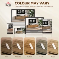 HOMCOM Floating TV Unit, 150 cm Wall Mounted TV Stand Cabinet with Shelves and Doors, Entertainment Media Console for Living Room, Bedroom, Rustic Brown(m-7)