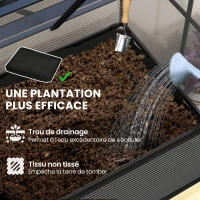 Outsunny Mini Serre sur Pieds dim.  120L x 60l x 103H cm double toit ouvrable Panneaux de Polycarbonate, acier, Bois Sapin traité(m-7)