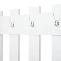 5‑in‑1 Space-Saving Entryway Storage with Coat Hooks, Hall Tree Coat Rack with Shoe Bench, Full-Length Mirror, 135L x 25W x 180H cm, White(m-9)