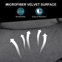 HOMCOM Fotoliu de Podea Relaxant Rotativ 360° cu Spătar Reglabil în 5 Poziții, 62x70x95 cm, Gri(m-6)