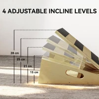 SPORTNOW Portable Slant Board, Adjustable Incline Board Calf Stretcher with Extra Side-Handle Design for Home Gym(m-4)