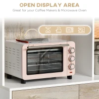 HOMCOM Kitchen Cupboard Sideboard Storage Cabinet Unit with Counter Top, Adjustable Shelves, Drawers for Dining Room, Living Room(m-5)