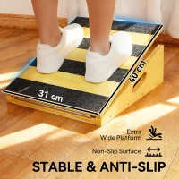 SPORTNOW Portable Slant Board, Adjustable Incline Board Calf Stretcher with Extra Side-Handle Design for Home Gym(m-5)