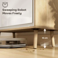 HOMCOM Dulap Modern cu 2 Uși și Raft Reglabil 72x35x77cm Alb și Stejar(m-7)