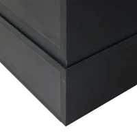 Modern LED Hollow Coffee Table with App-Controlled Light Strip, Desk with High-Gloss Toughened Glass Top, 100L x 50W x 35H cm, Black(m-7)