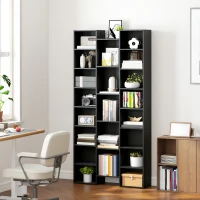HOMCOM 21-Compartment Bookshelf - Black(m-9)