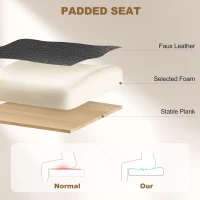 HOMCOM Executive Office Chair for Home, Mid Back PU Leather Computer Desk Chair for Adults with Arm, Wheels, Black(m-5)