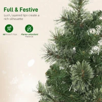 HOMCOM Pom de Crăciun Mic Înalt de 60cm cu 35 LED-uri Albe și Ramuri Ignifuge(m-6)