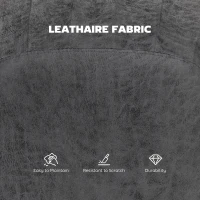 HOMCOM Set of 2 Leathaire Tub Bar Stools -  Charcoal Grey(m-5)