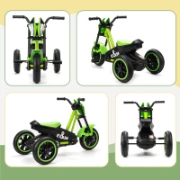 AIYAPLAY Kids Tricycle Baby Trike, Kids Trike with Pedal, 3 Wheel Toddler Balance Bike for Indoor Outdoor Use, Green(m-8)