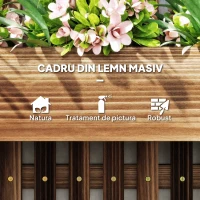 Outsunny Jardinieră Verticală cu 3 Vase Detașabile și Orificii de Drenaj, 60x16x80 cm, Maro(m-8)