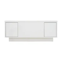 Lift-Up Coffee Table With 2 Doors, 2 Liftable Tops, 2 Cabinets, Particleboard Centre Desk With Hidden Storage, 100L x 50W x 55.5H cm, White(m-2)