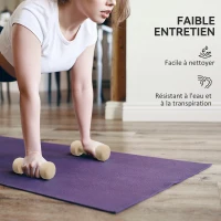 HOMCOM Ensemble d'haltères total 10 Kg - paires de 0,5/1/1,5/2 Kg avec mallette - entraînement musculaire - métal PU multicolore(m-8)