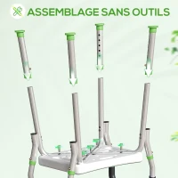 HOMCOM Tabouret de douche pour personnes âgées et handicapées avec accoudoirs, hauteur réglable, patins antidérapants, vert(m-7)